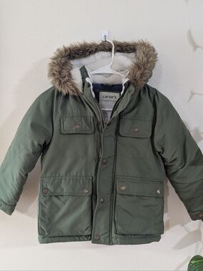 Olive Green Puffer Coat